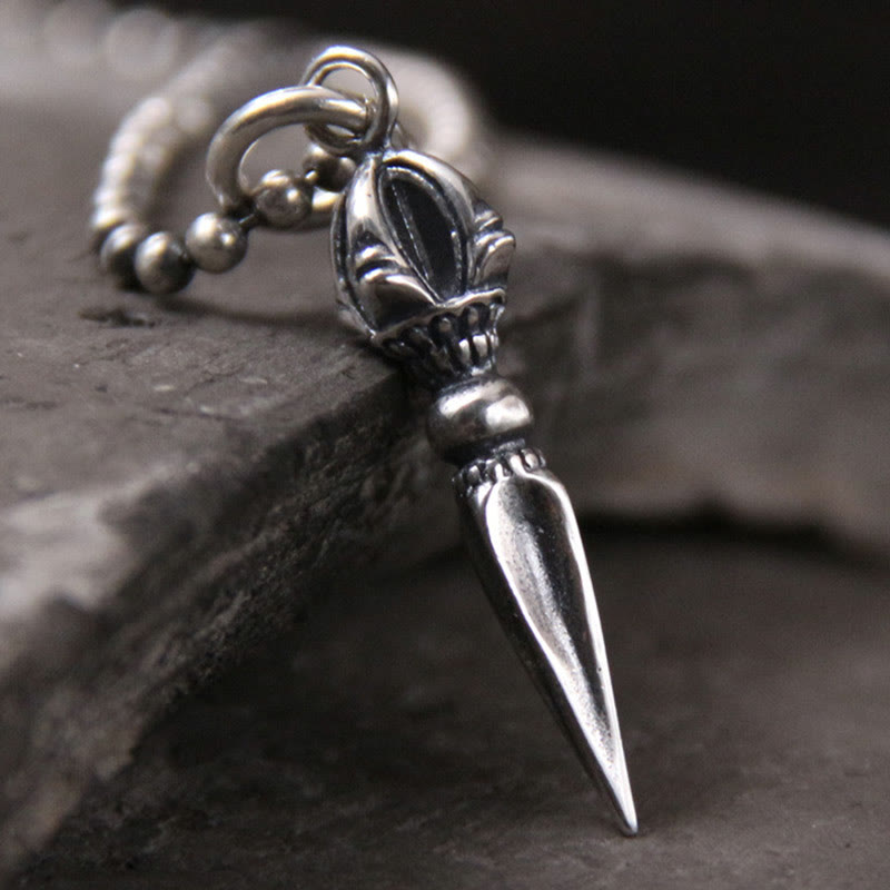 KarmaRipple's 925 Sterling Silver Dorje Vajra Spiritual Power Strength Pendant Necklace p1