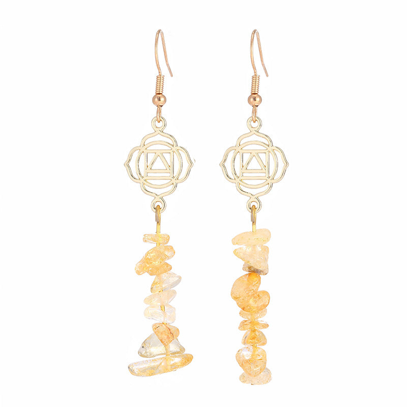 KarmaRipple's Balancing Crystals Zen Cairn Confidence Earrings ( p1