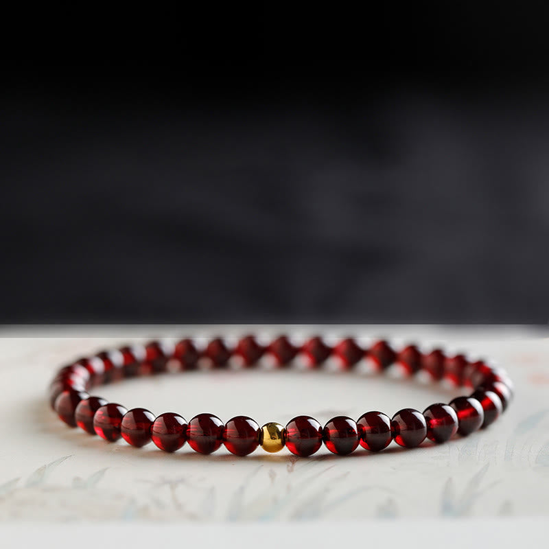 KarmaRipple's 999 Gold Koi Fish Authentic Garnet Protection Bracelet p28