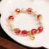 Red White Bead Gourd Charm(Wrist Circumference 14-15cm)