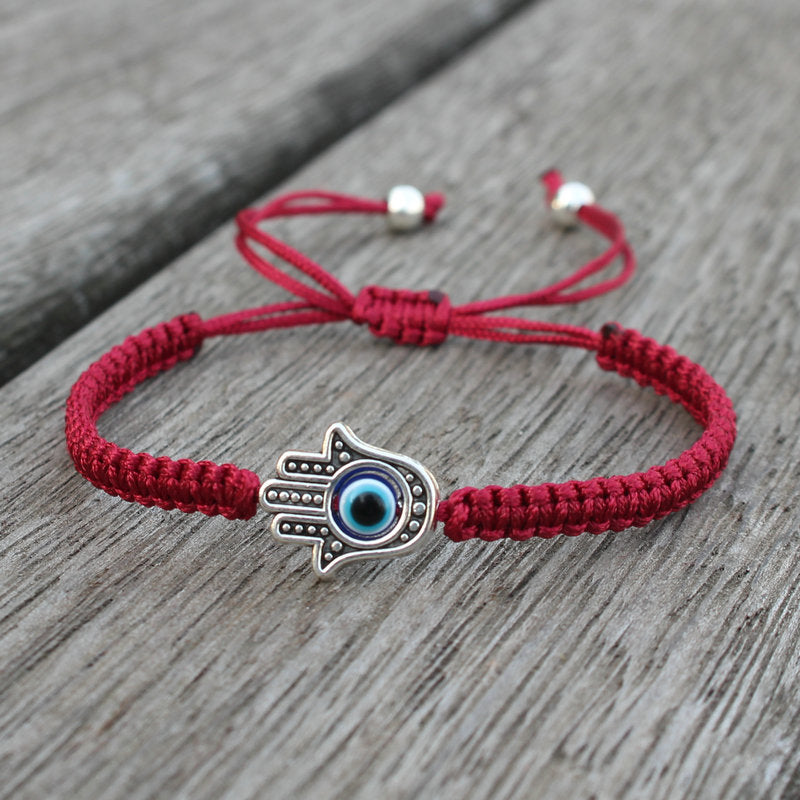 KarmaRipple's Handmade Hamsa Symbol Protection Fortune String Bracelet p10