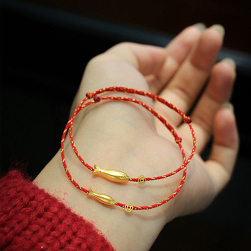 KarmaRipple's 14K Gold Plated Koi Fish Fortune Wealth Woven Bracelet p8