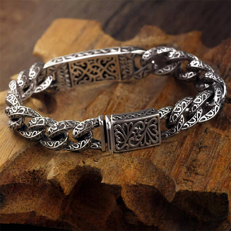 KarmaRipple's Vintage Patterns Engraved Balancing Bracelet p4