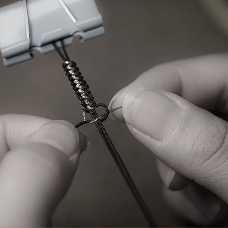 KarmaRipple's Handmade 925 Sterling Silver Tibetan Om Mani Padme Hum Purity Woven Bracelet p16