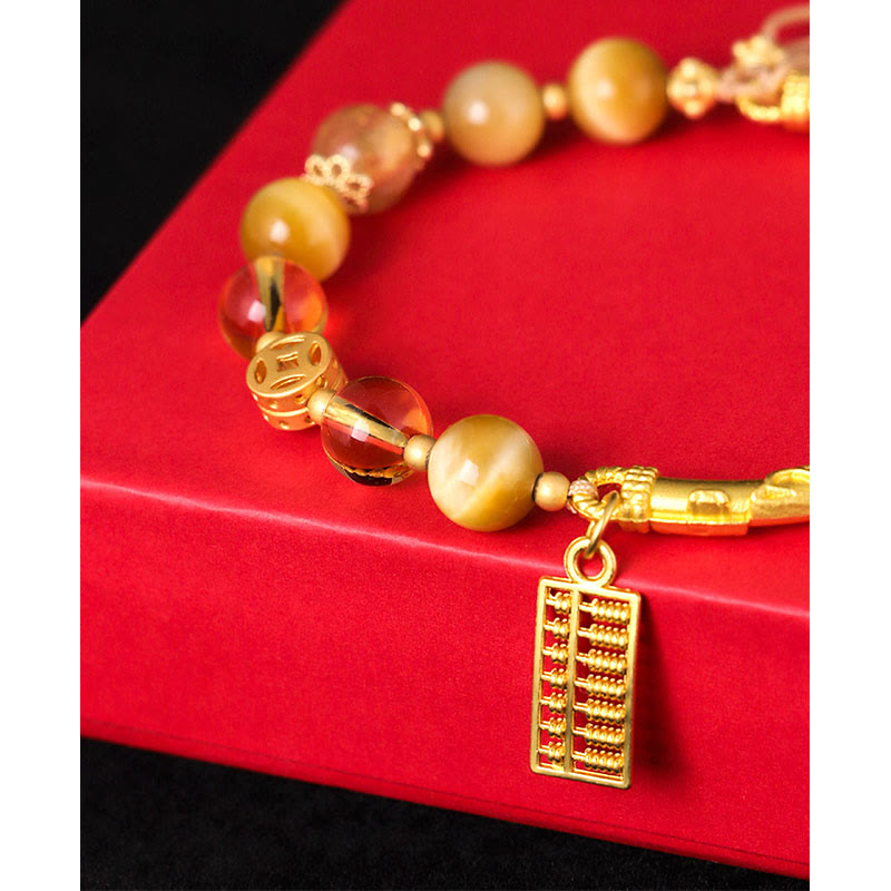 KarmaRipple's Authentic Tiger Eye Citrine Abacus Talisman Protection Bracelet p9
