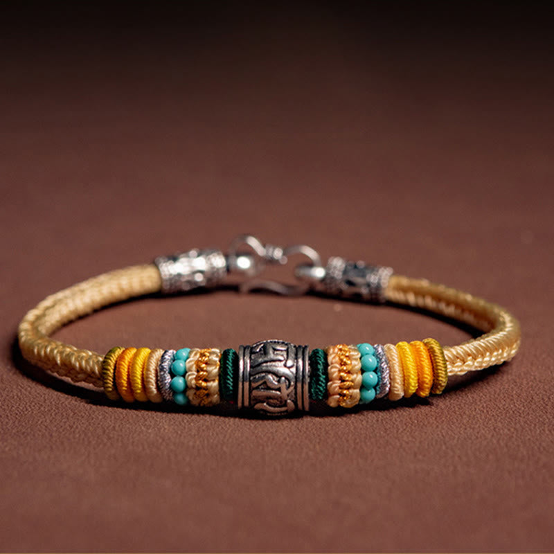 KarmaRipple's Handmade 925 Sterling Silver Tibetan Om Mani Padme Hum Purity Woven Bracelet p4