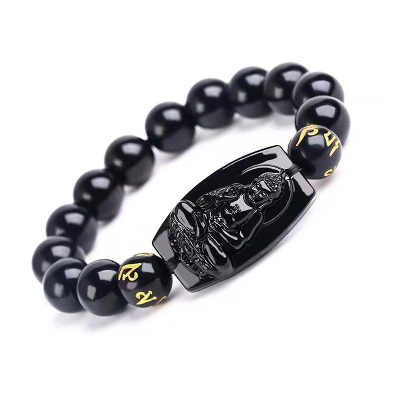 KarmaRipple's Chinese Zodiac Obsidian Protection Bracelet p39