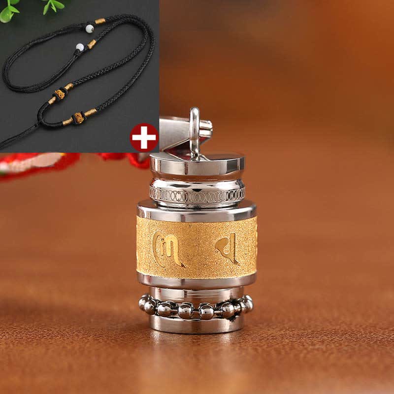 KarmaRipple's Tibet Om Mani Padme Hum Shurangama Mantra Titanium Steel Wisdom Amulet Pendant Necklace p5