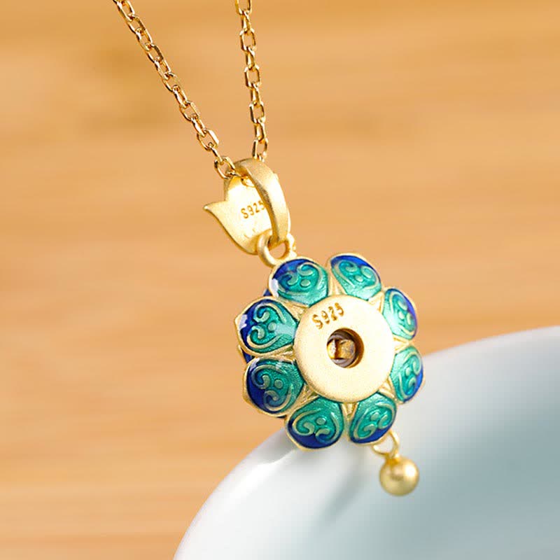 KarmaRipple's 925 Sterling Silver Tibet Lotus Prayer Wheel Red Agate Enlightenment Pendant Necklace p5