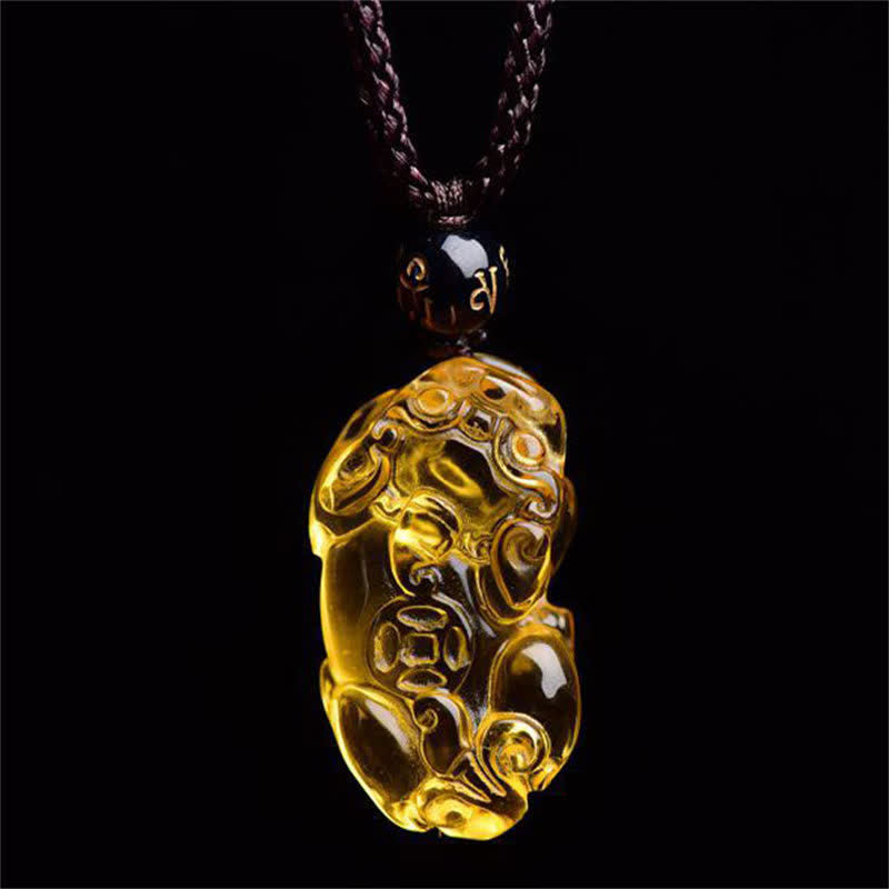 KarmaRipple's FengShui Citrine PiXiu Wealth Pendant Necklace p6