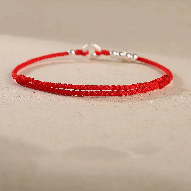 KarmaRipple's 925 Sterling Silver Auspicious Clouds Peace Buckle Safe And Sound Bracelet Anklet p14