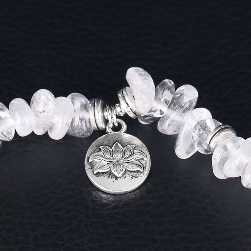 KarmaRipple's Authentic Ivory Gemstone Lotus Balancing Bracelet p4
