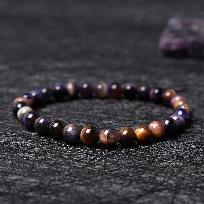KarmaRipple's Authentic Purple Tiger Eye Protection Strength Bracelet p11