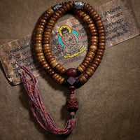 KarmaRipple's Tibetan 108 Mala Beadwork Yak Bone Dzi Bead PiXiu Nine Palaces Eight Diagrams Balance Bracelet