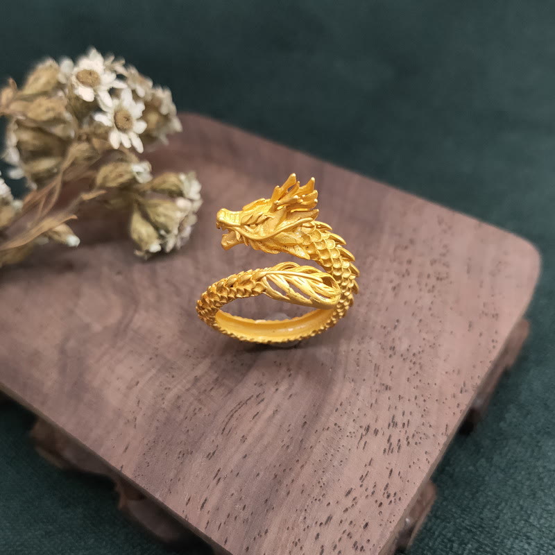 KarmaRipple's Golden Dragon Success Strength Ring p6
