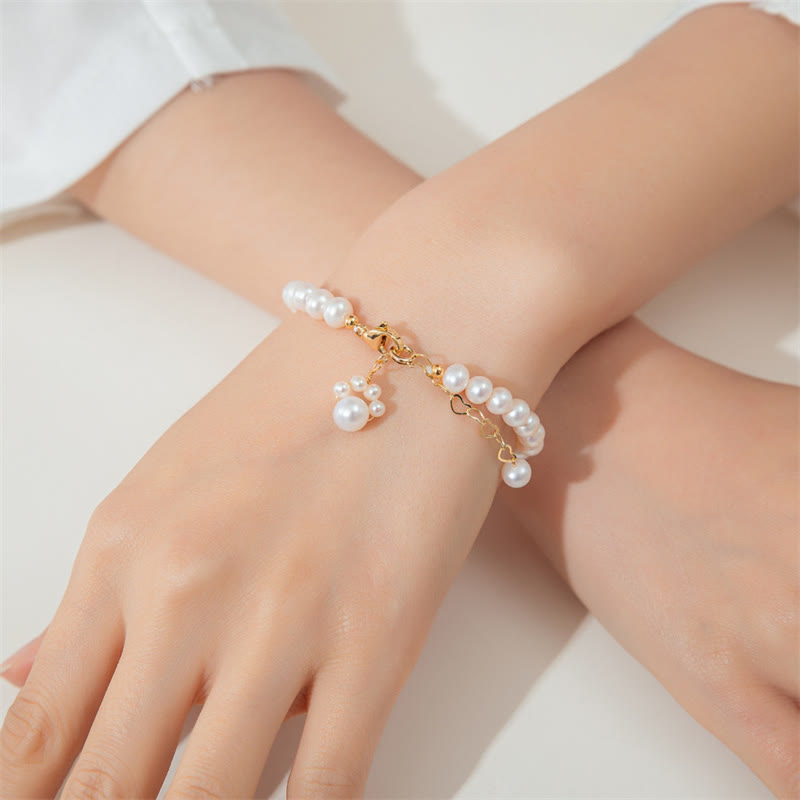 KarmaRipple's Pearl Cat Paw Balancing Chain Bracelet p4