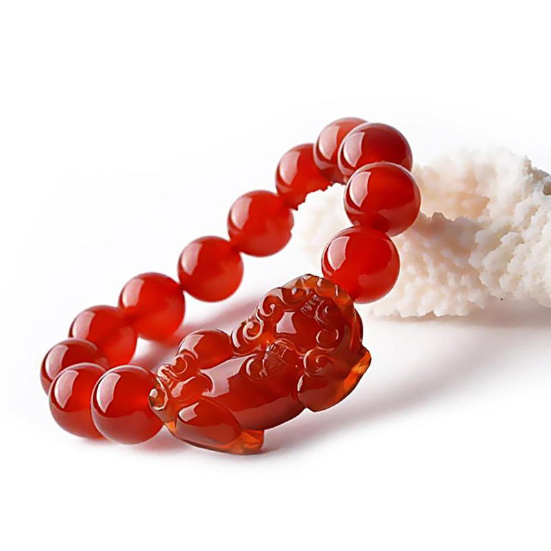 KarmaRipple's Red Agate Fortunate Pixiu Wealth Fortune Bracelet p5