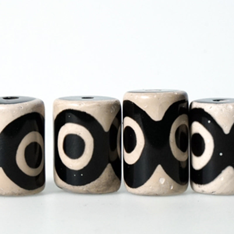 KarmaRipple's Ebony Wood Dzi Bead Bronze Protection Pair Bracelet p8