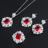 Red Set / (Ring+Necklace+Earrings)