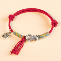 KarmaRipple's 999 Sterling Silver Red String Fortunate Koi Fish Protection Bracelet