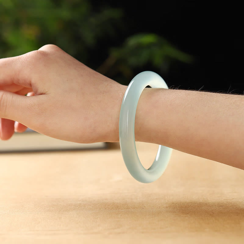 KarmaRipple's Blue Chalcedony Emotional Balance Energy Bracelet Bangle p2