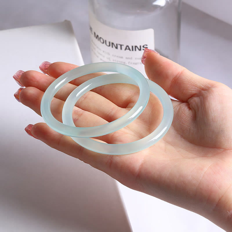 KarmaRipple's Blue Chalcedony Emotional Balance Energy Bracelet Bangle p3