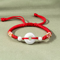 KarmaRipple's Jade Fortune Abundance Red String Bracelet