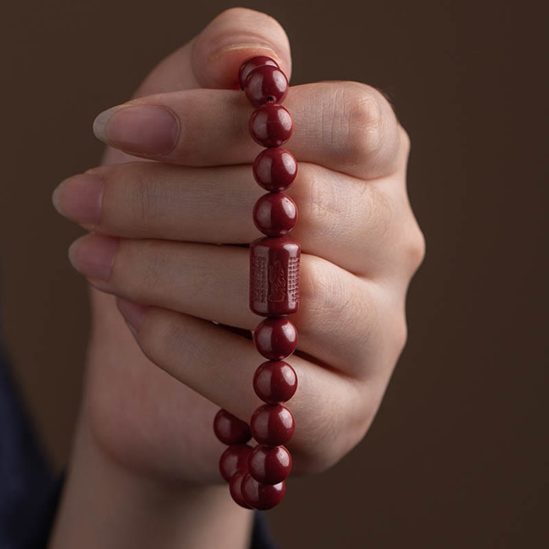 KarmaRipple's Authentic Cinnabar Heart Sutra Blessing Bracelet p12