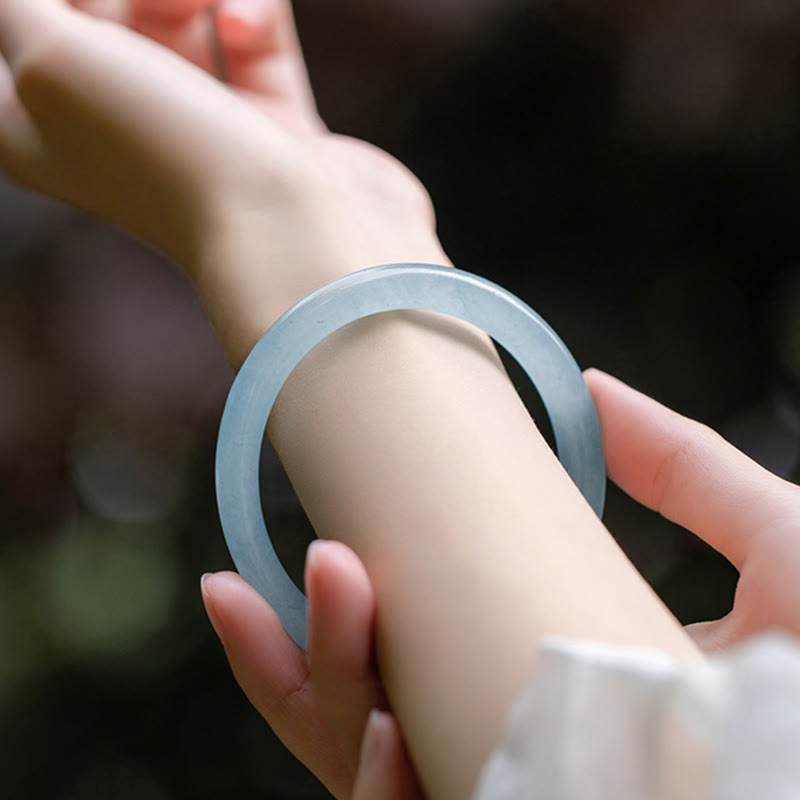 KarmaRipple's Authentic Aquamarine Serenity Bangle Bracelet p11