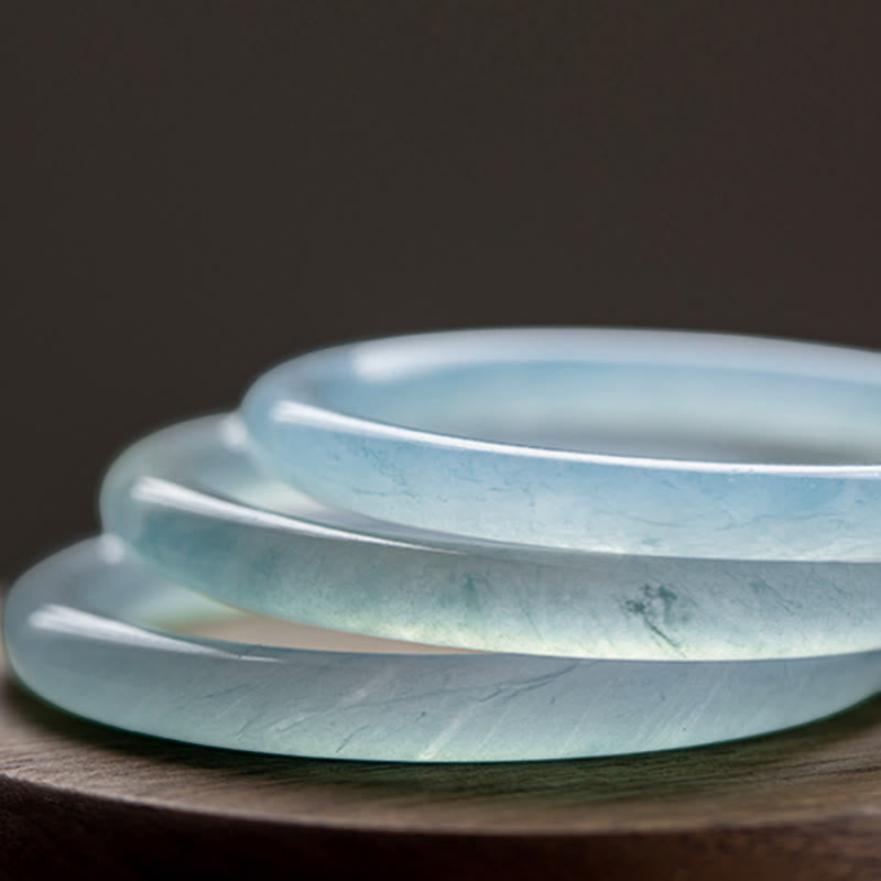 KarmaRipple's Authentic Aquamarine Serenity Bangle Bracelet p17