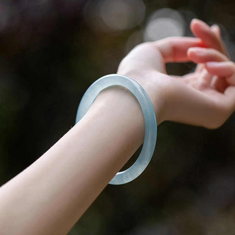 KarmaRipple's Authentic Aquamarine Serenity Bangle Bracelet p10