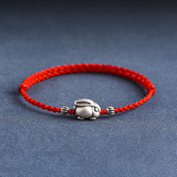 KarmaRipple's Handmade 999 Sterling Silver Rabbit Luck?Rope Bracelet Anklet
