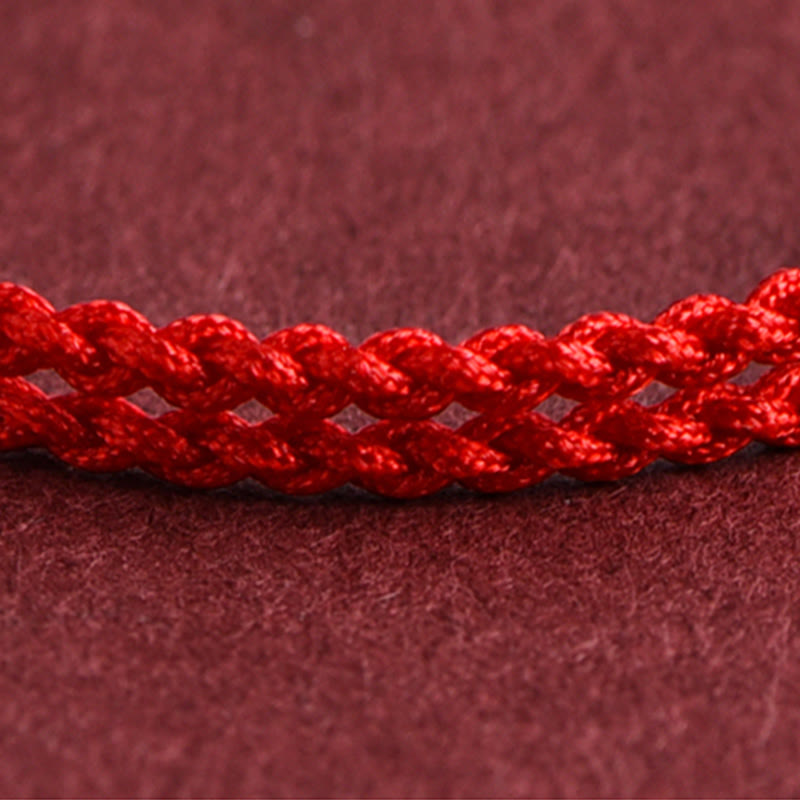 KarmaRipple's 999 Gold Small Peace Buckle Design Handmade Luck?Braided Rope Bracelet Anklet p13