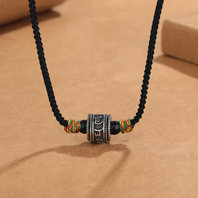 KarmaRipple's Tibet Om Mani Padme Hum Swastika PiXiu Bronze Wisdom Rope Pendant Necklace p1