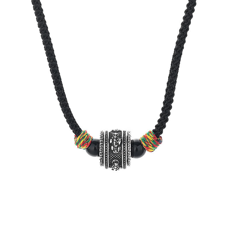 KarmaRipple's Tibet Om Mani Padme Hum Swastika PiXiu Bronze Wisdom Rope Pendant Necklace p11