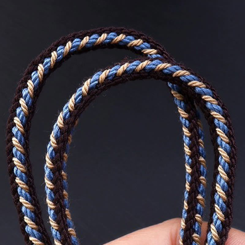 KarmaRipple's Tibetan Nine-eye Dzi Bead Protection Woven Rope Pendant Necklace p12