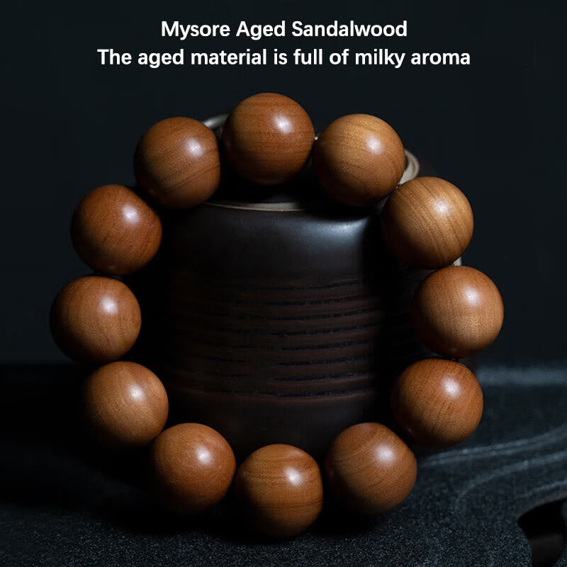 KarmaRipple's Mysore Sandalwood Wood Bead Balancing Mala Bracelet p4