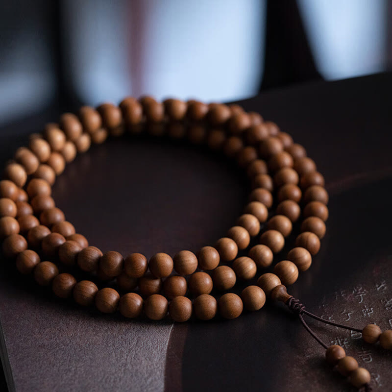 KarmaRipple's Mysore Sandalwood Wood Bead Balancing Mala Bracelet p19