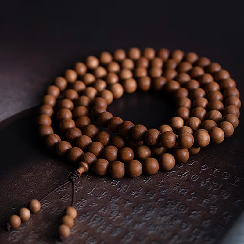 KarmaRipple's Mysore Sandalwood Wood Bead Balancing Mala Bracelet p30