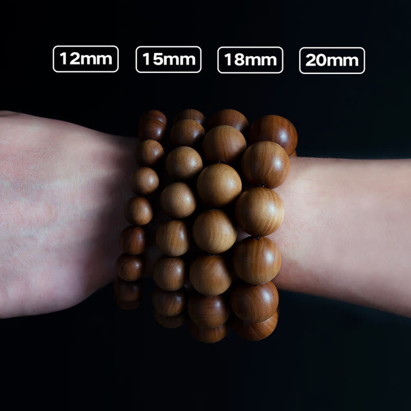 KarmaRipple's Mysore Sandalwood Wood Bead Balancing Mala Bracelet p17