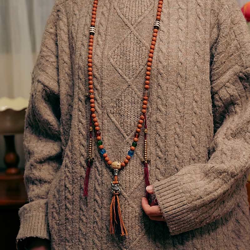 KarmaRipple's Tibet Bodhi Seed 108 Mala Beadwork Wisdom Peace Bracelet Pendant p10