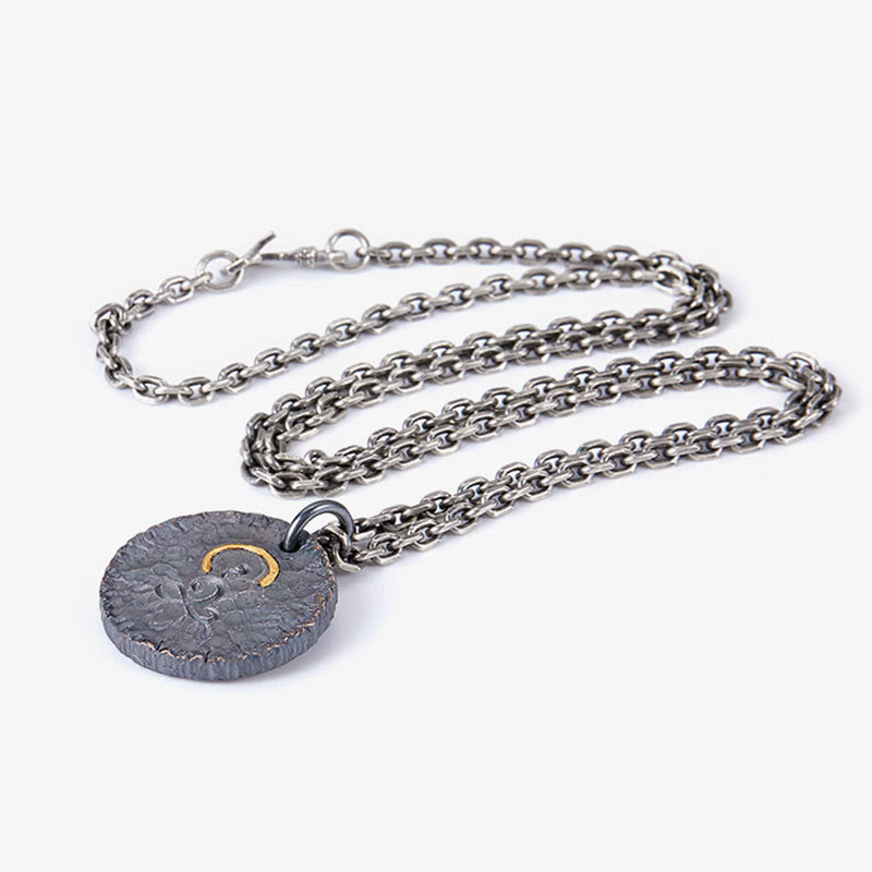 KarmaRipple's 999 Sterling Silver 999 Gold 925 Sterling Silver Buddha Statue Lotus Pendant Necklace p9