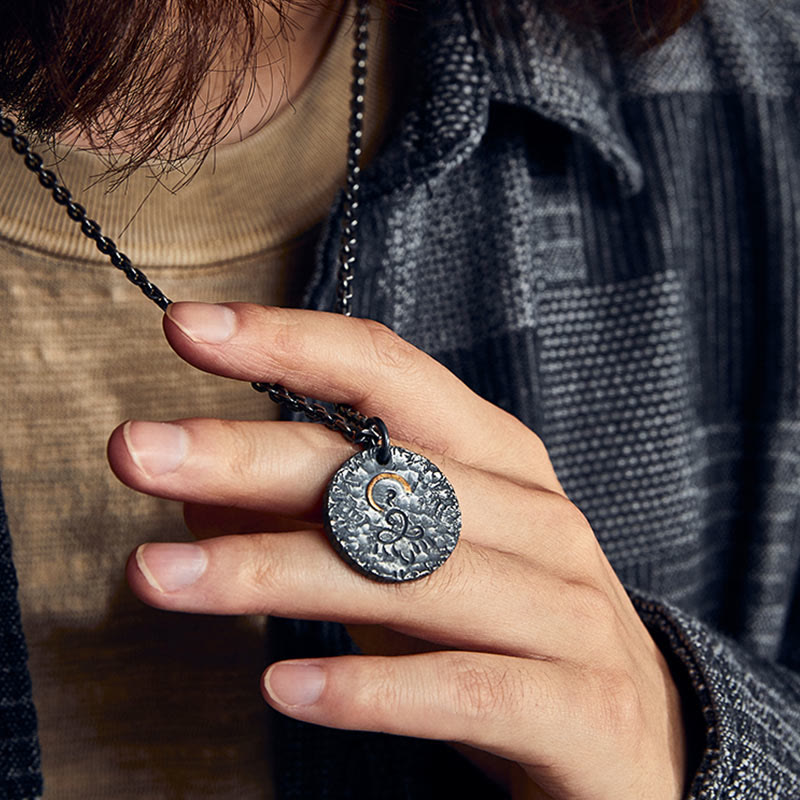 KarmaRipple's 999 Sterling Silver 999 Gold 925 Sterling Silver Buddha Statue Lotus Pendant Necklace p2