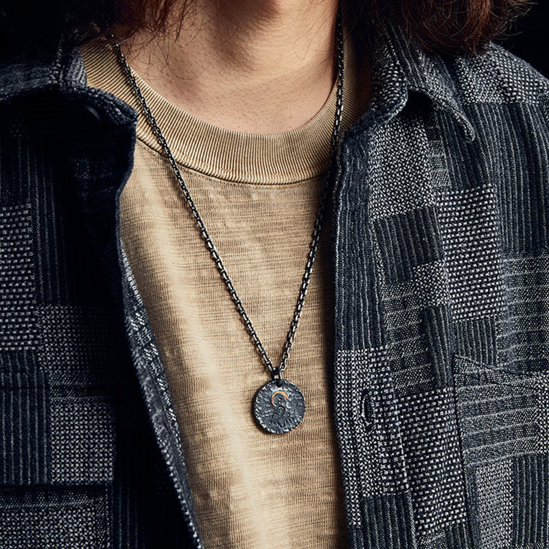 KarmaRipple's 999 Sterling Silver 999 Gold 925 Sterling Silver Buddha Statue Lotus Pendant Necklace p3