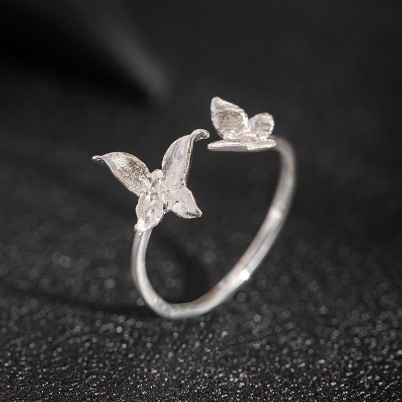 KarmaRipple's 925 Sterling Silver Butterfly Love Ring p13
