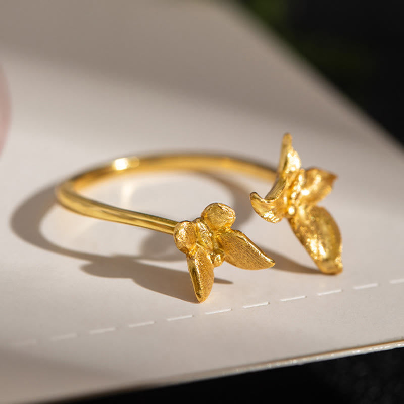 KarmaRipple's 925 Sterling Silver Butterfly Love Ring p6