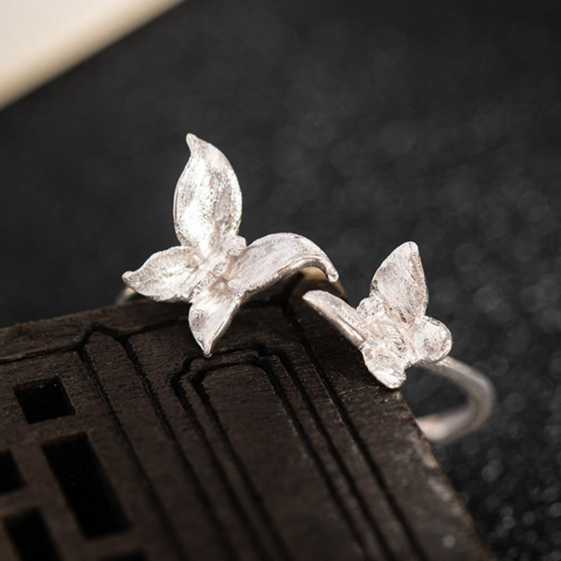 KarmaRipple's 925 Sterling Silver Butterfly Love Ring p8
