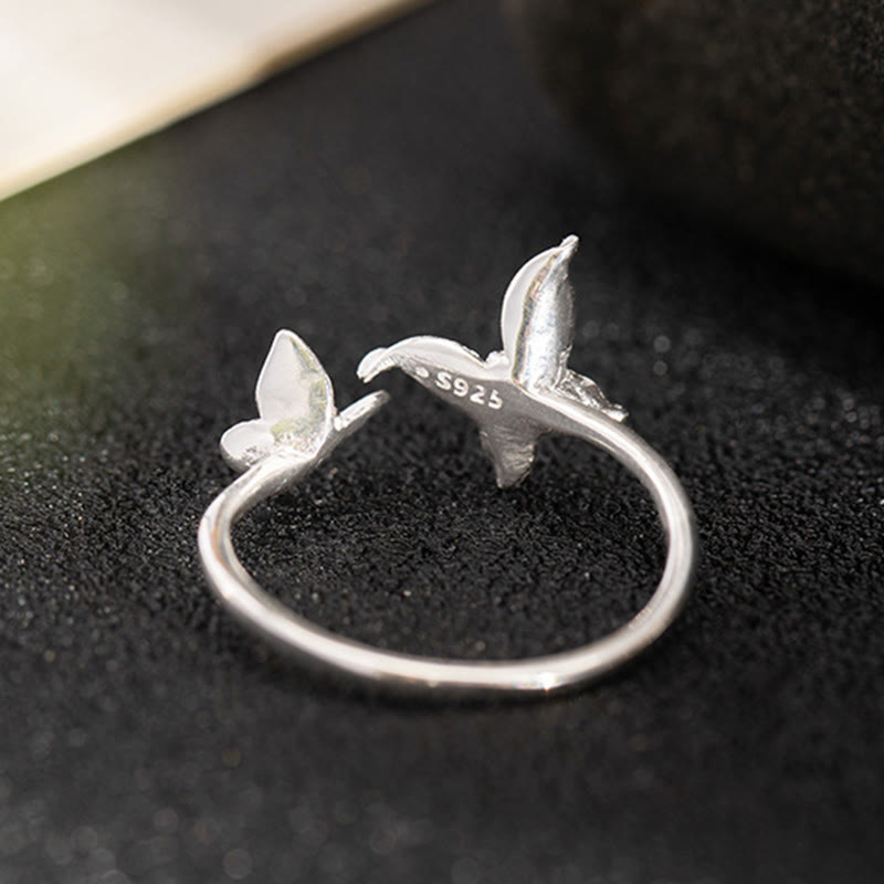 KarmaRipple's 925 Sterling Silver Butterfly Love Ring p9