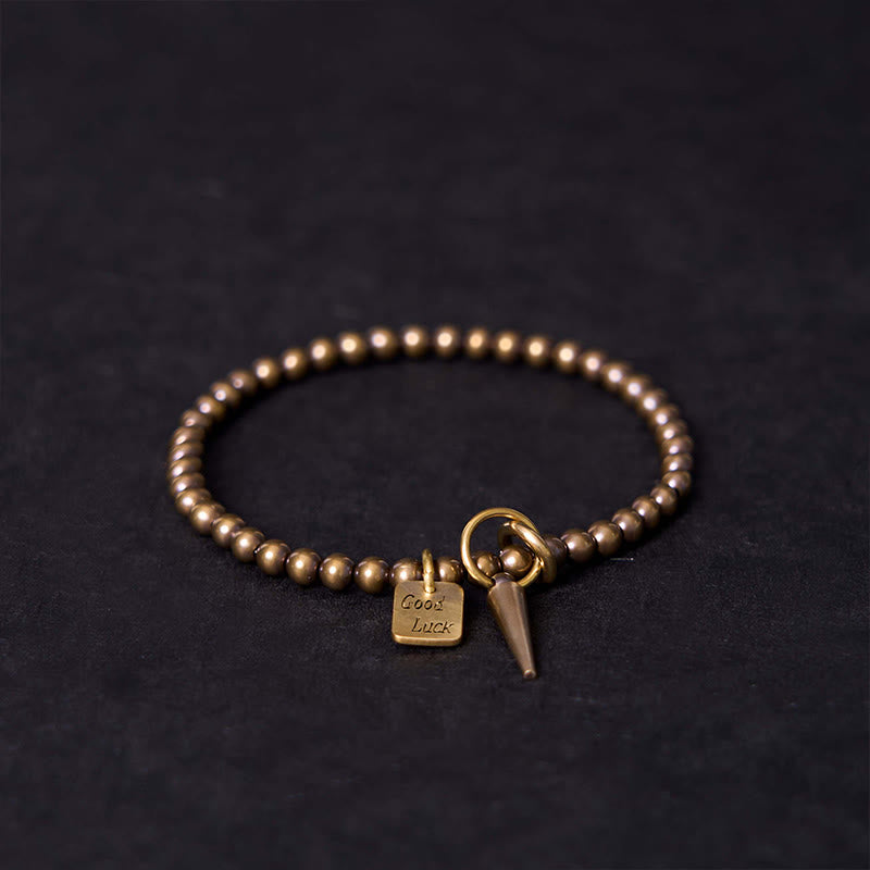 KarmaRipple's Vintage Bronze Brass Beadwork Fortune Balance Bracelet p1