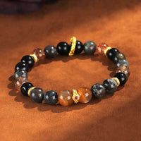 KarmaRipple's Sun Stone Lava Rock Positive Bracelet